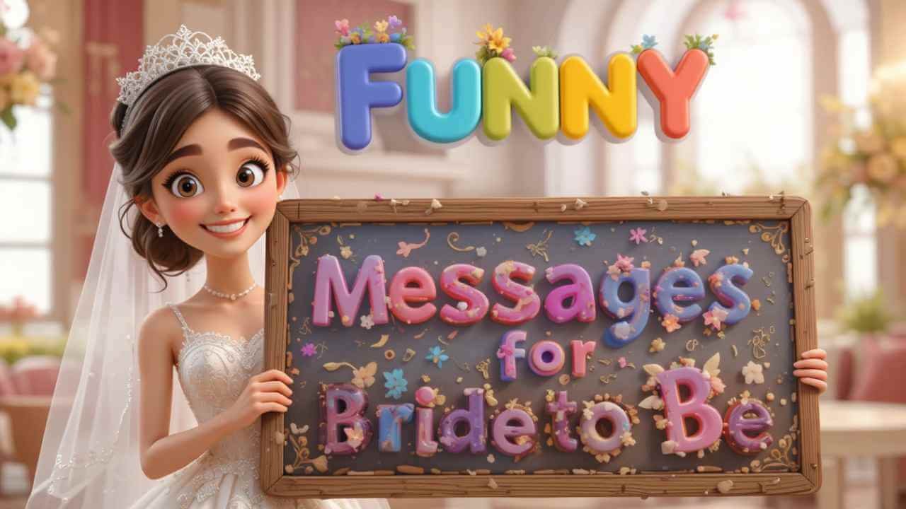 funny messages for bride to be