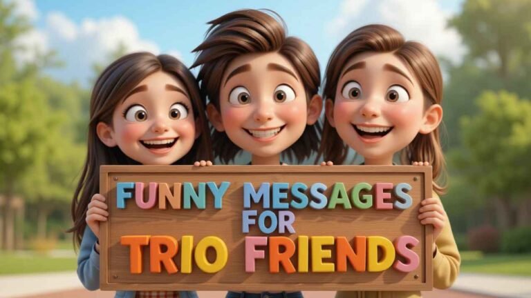 funny messages for trio friends