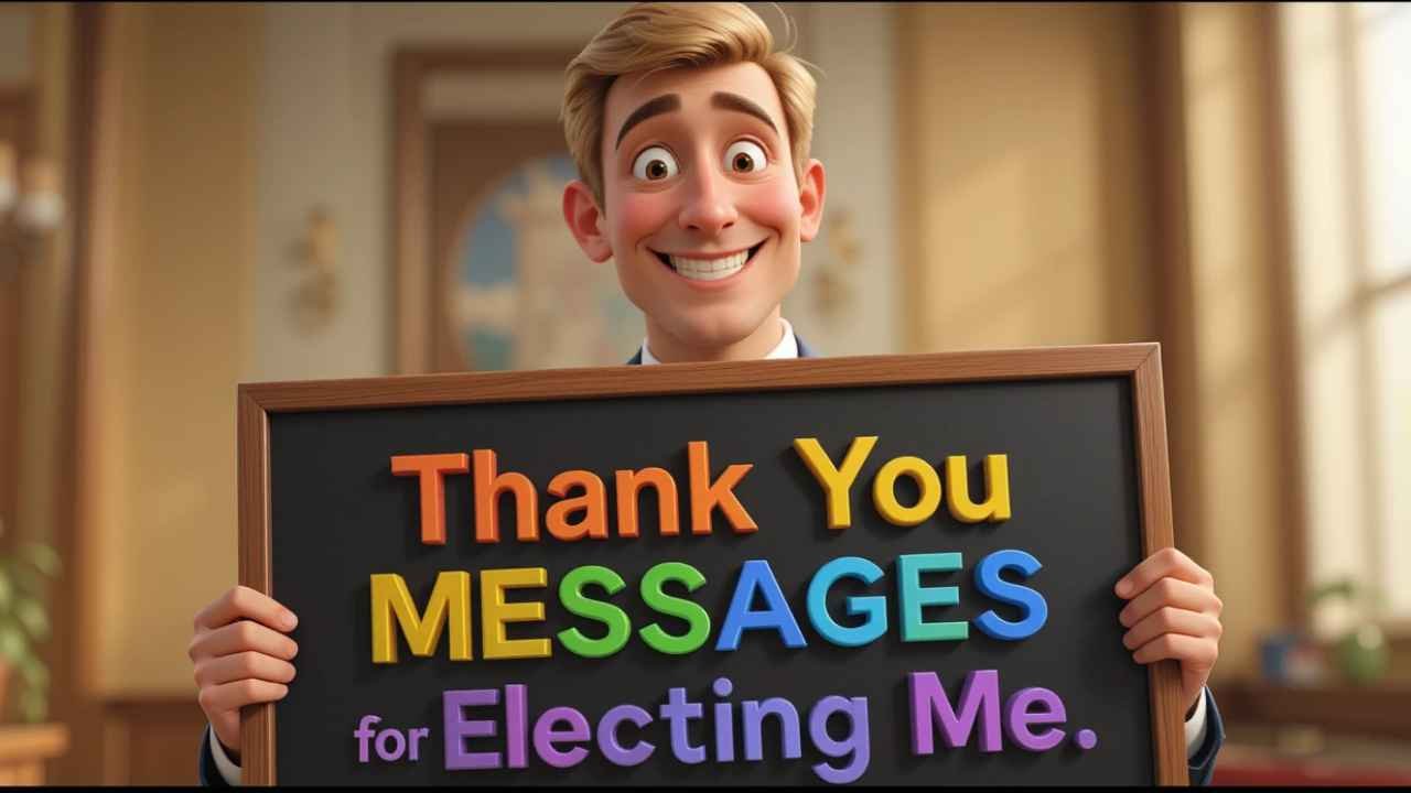 thank you message for electing me
