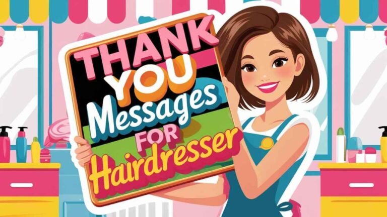thank you messages for hairdresser