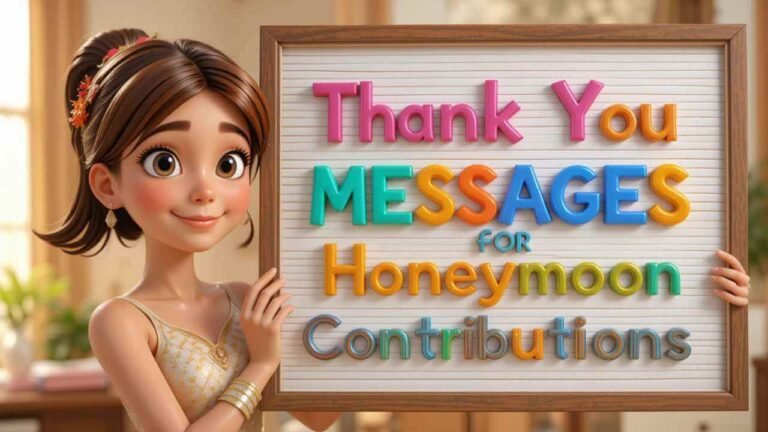 thank you message for honeymoon contribution