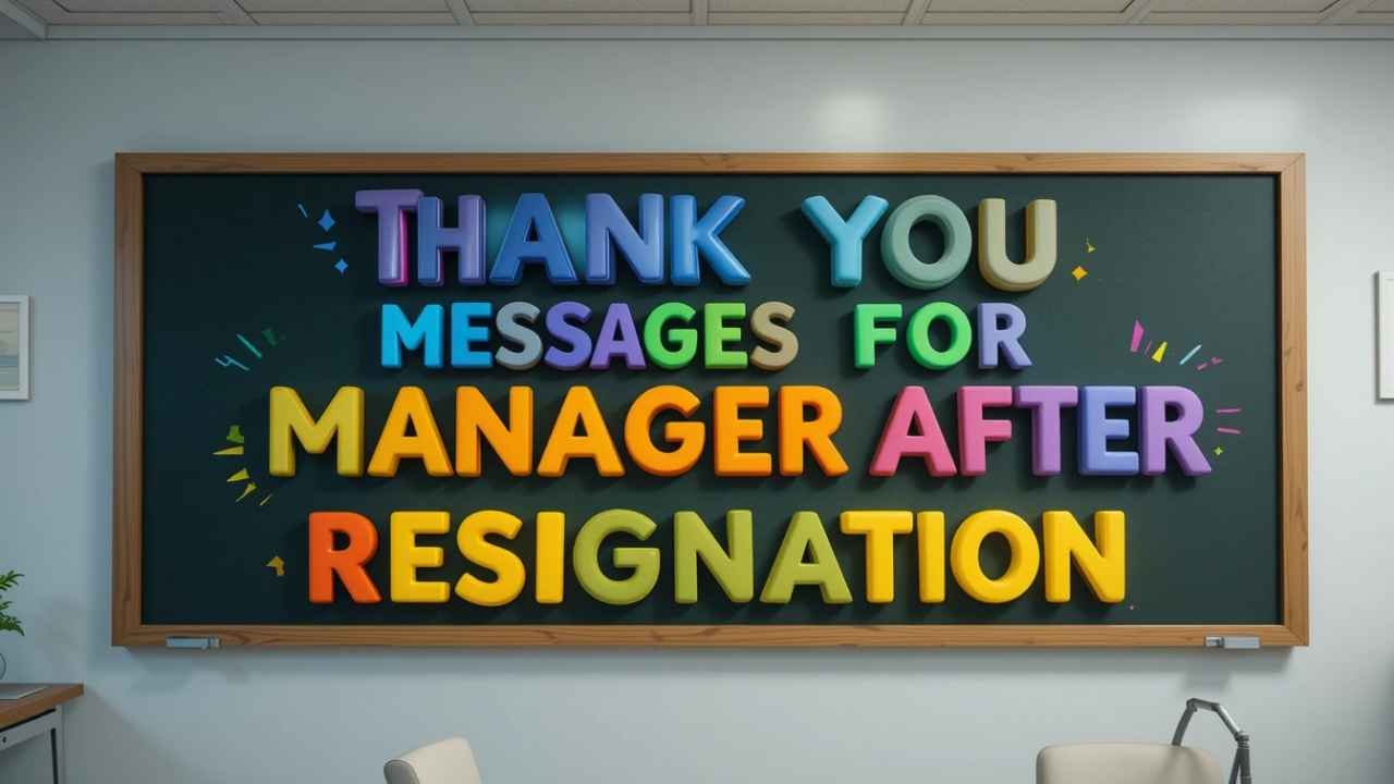 thank you message for manager after resignation