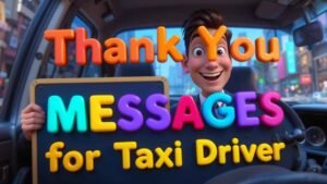 thank you message for taxi driver