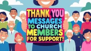 thank you message to church members for support