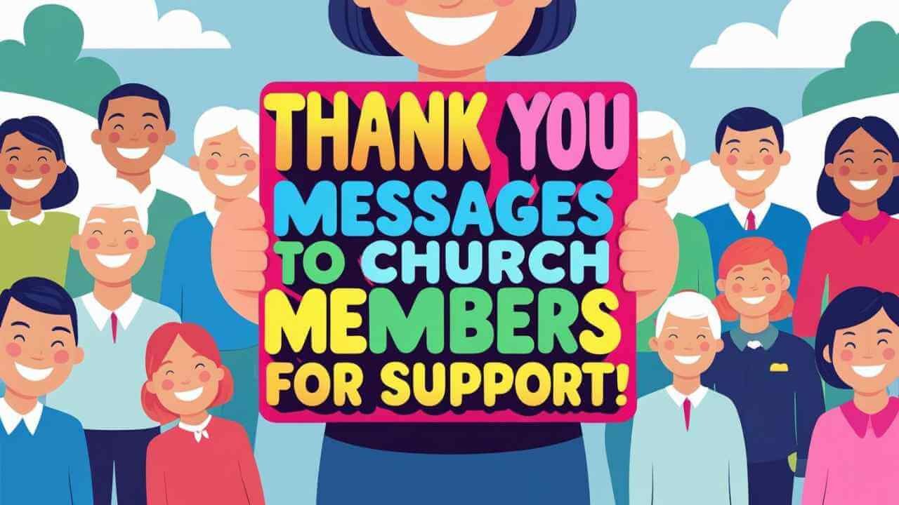 thank you message to church members for support