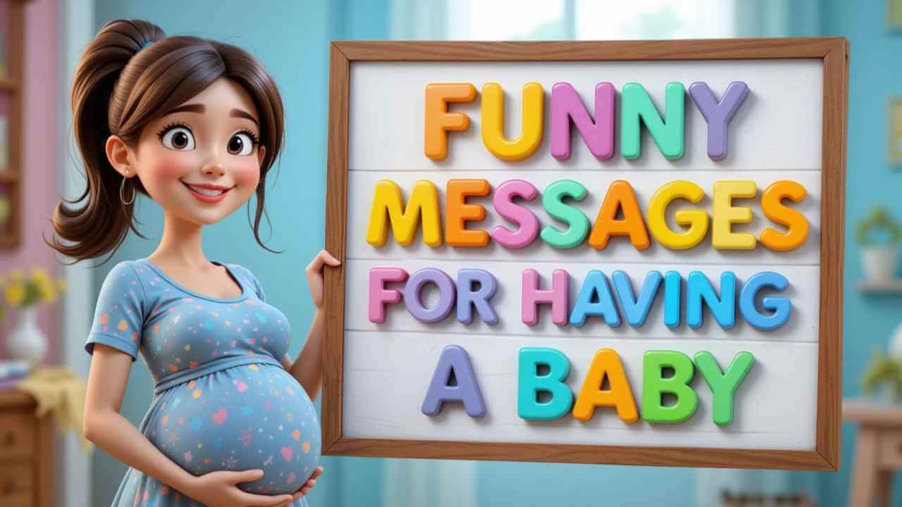 funny messages for having a baby