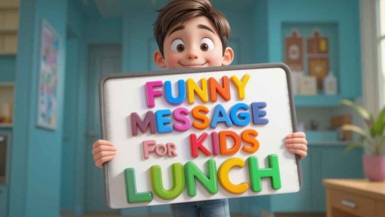 funny messages for kids lunch