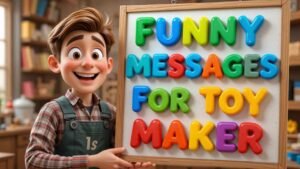 funny messages for toy maker