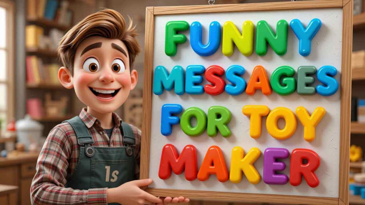 funny messages for toy maker
