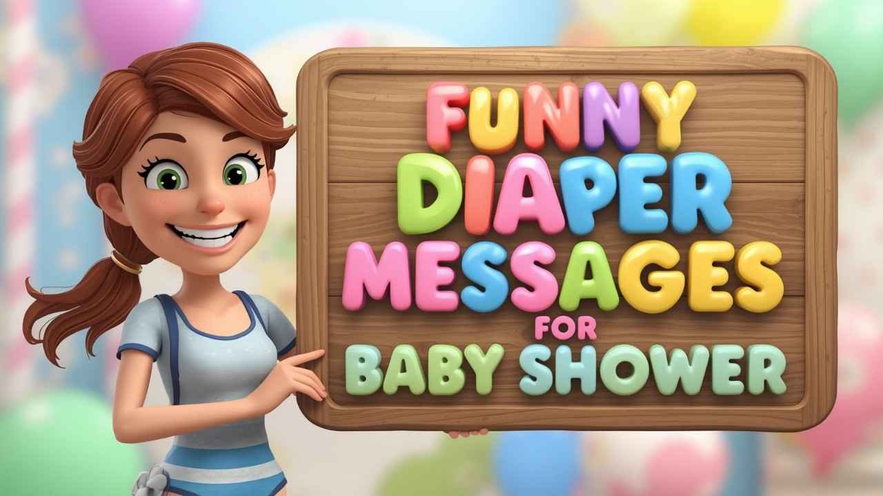 funny diaper messages for baby shower