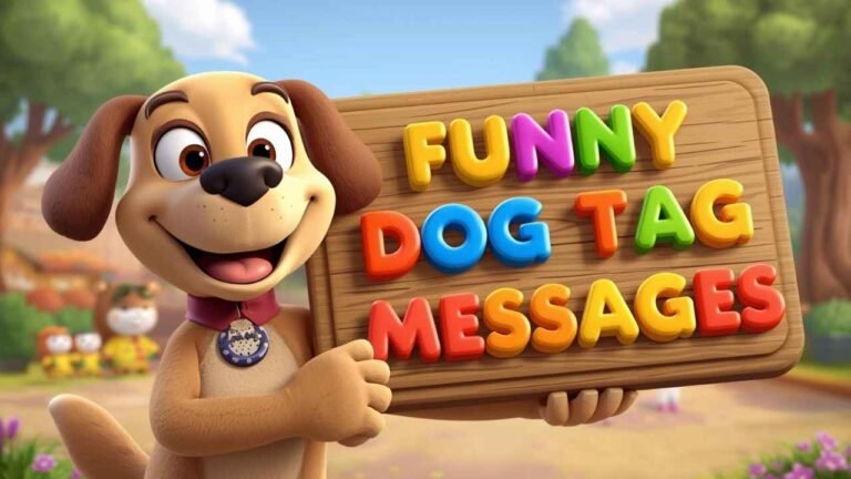 funny dog tag messages