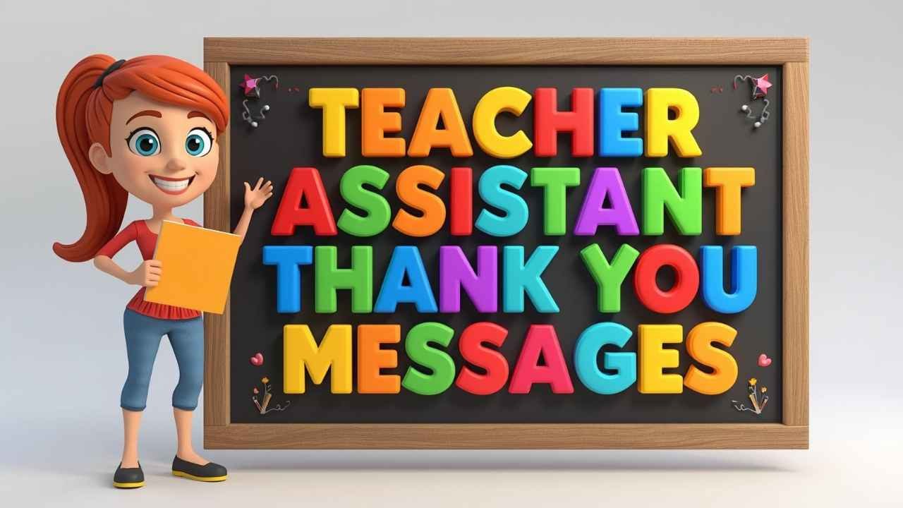 teacher assistant thank you messages