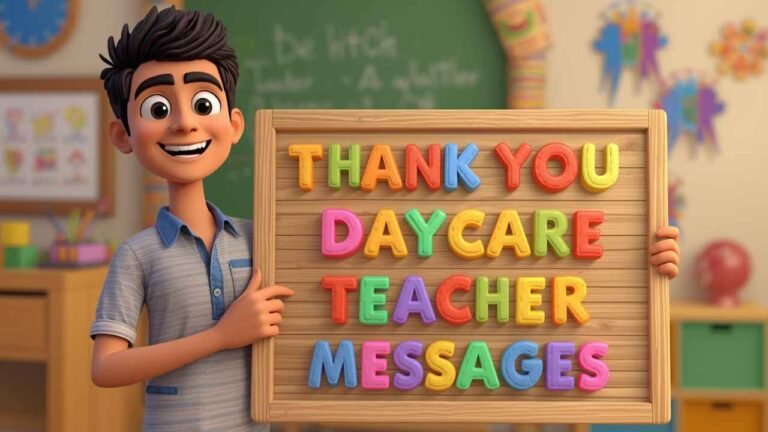 thank you daycare teacher messages