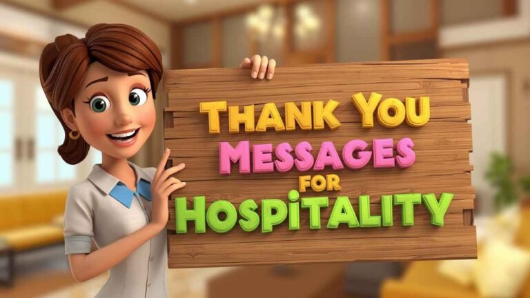 thank you messages for hospitality